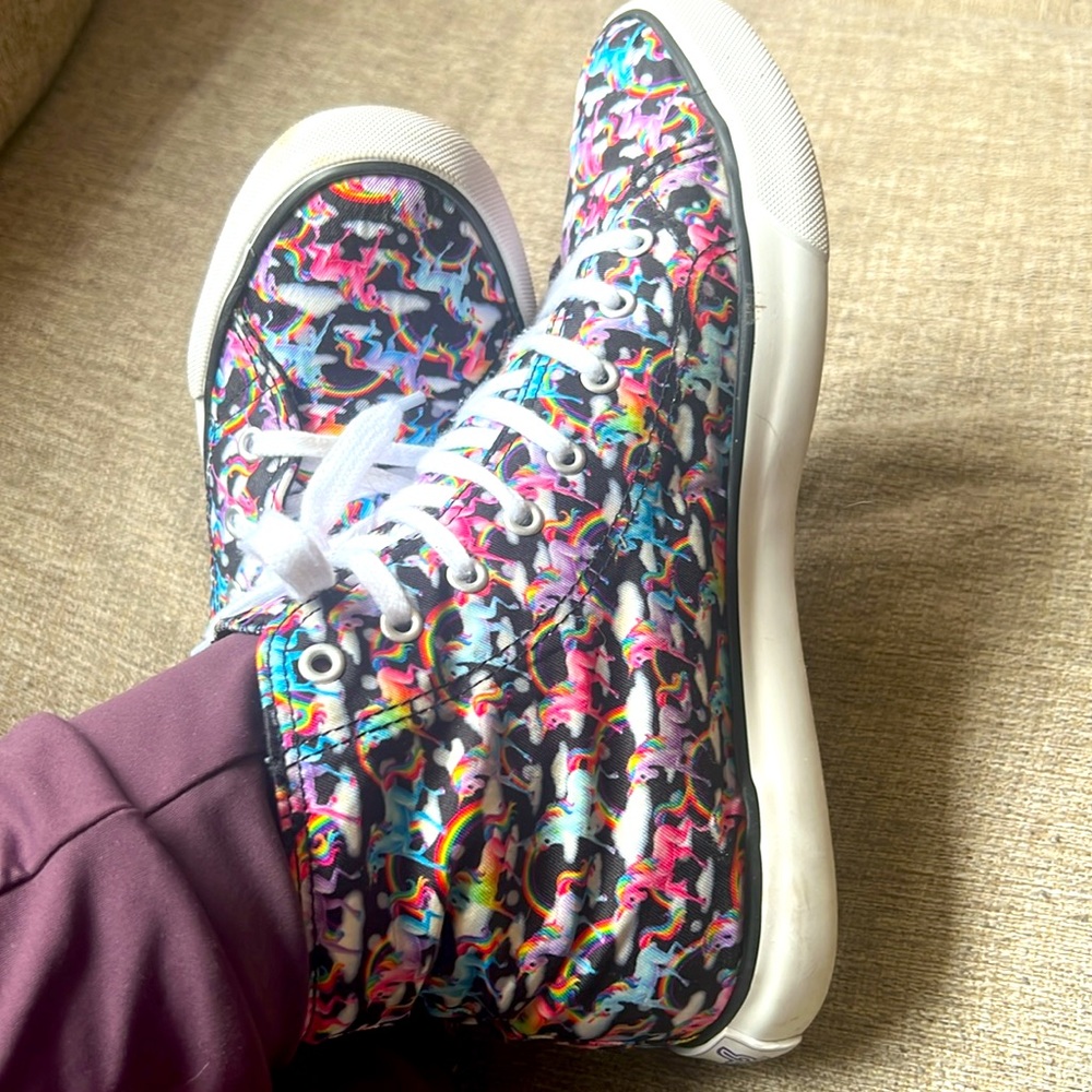 Lisa Frank Unicorn & Rainbow High Top Sneakers size 10